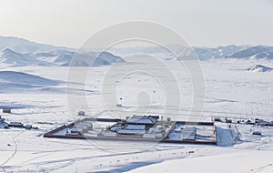 Amarbayasgalant monastery in Iven Valley near Selenge River at t