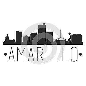 Amarillo Texas. City Skyline. Silhouette City. Design Vector. Famous Monuments. photo