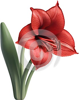 Amaryllis clipart. A cute Amaryllis flower icon. photo