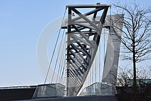 Amasing Akrobaten pedestrian bridge in Oslo, Norway