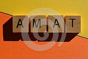 AMAT, acronym as banner headline photo