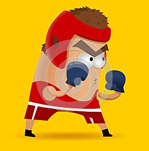 Amateur Boxing on training