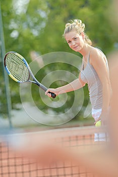 Amateur in tennis service