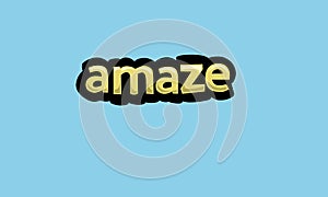 AMAZE writing vector design on a blue background