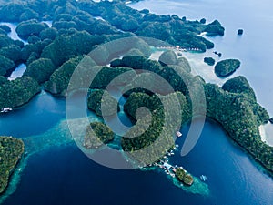 Amazing aerial Bucas Grande, Sohoton Cove in Siargao, Surigao del Norte, Philippines