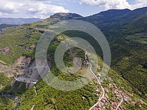 Vista aerea da Balcanico montagne 