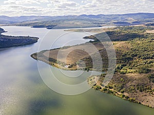 Aerial view of Pchelina Reservoir, Bulgaria photo