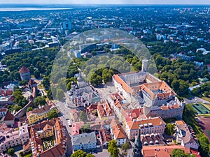 Amazing aerial view of Tallinn city