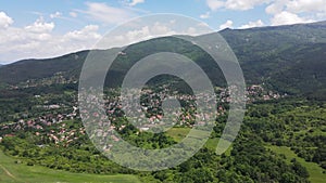 Amazing Aerial view of Vitosha Mountain near Village of Rudartsi, Bulgaria