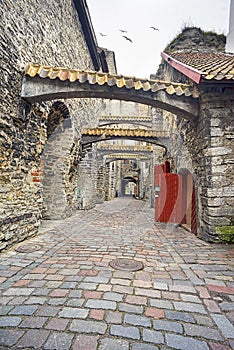 Amazing arches are buttresses of old Tallinn