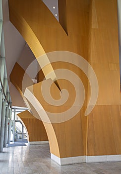 Los Angeles, USA, the lobby of the Walt Disney concert hall.