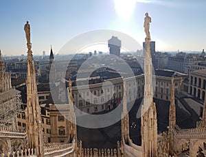 Amazing architecture at the duomo di milano italia italy milan rooftop view masterpiece