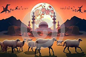 Amazing and attractive image for Eid Ul Adha AI Generated illustration