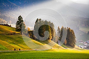 Amazing autumn landscape in the mountains.