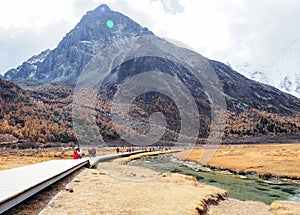 Amazing autumn season at Yading Nature Reserve in Sichuan, China