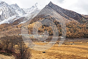 Amazing autumn season at Yading Nature Reserve in Sichuan, China