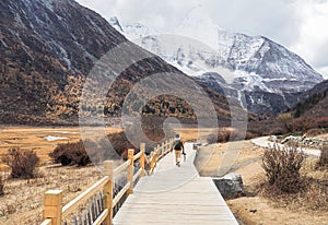 Amazing autumn season at Yading Nature Reserve in Sichuan, China