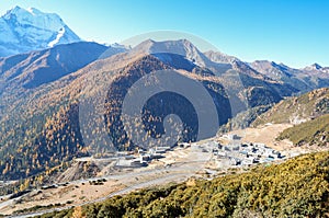 Amazing autumn season at Yading Nature Reserve in Sichuan, China