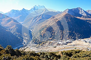 Amazing autumn season at Yading Nature Reserve in Sichuan, China