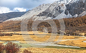 Amazing autumn season at Yading Nature Reserve in Sichuan, China