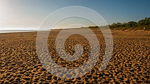 Amazing beach Gdansk, Stogi, Poland at the sunrise.