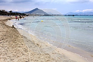 Beach on Mallorca island, Playa de Muro