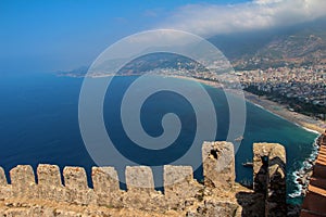 Amazing beaches view from Alanya Castle