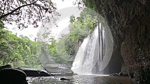 Amazing beautiful waterfalls in deep forest