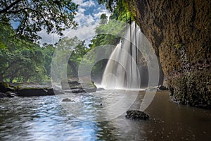 Amazing beautiful waterfalls in Khao Yai National Park, Thailand