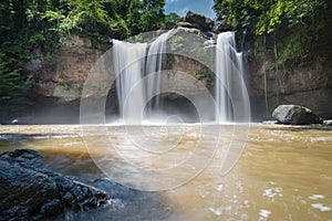 Amazing beautiful waterfalls in Khao Yai National Park, Thailand