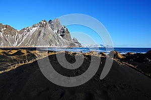 Amazing blacksand beach in Iceland