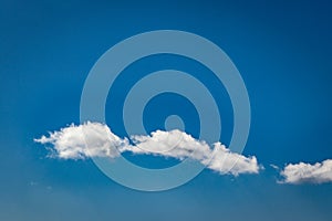 Amazing blue sky with small cloud patch in details