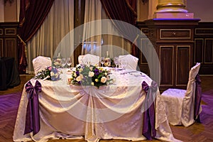 Amazing bride and groom table