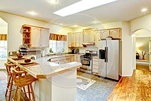 Amazing bright kitchen with maple cabinets