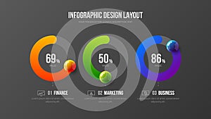 Amazing business infographic presentation vector illustration concept. Corporate marketing analytics data report creative design l