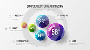 Amazing business infographic presentation vector illustration concept. Corporate marketing analytics data report creative design l