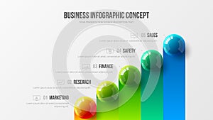 Amazing business infographic presentation vector illustration concept. Corporate marketing analytics data report creative design l