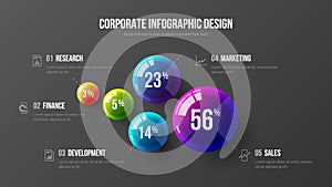 Amazing business infographic presentation vector illustration concept. Corporate marketing analytics data report creative design l