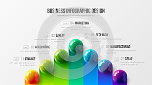 Amazing business infographic presentation vector illustration concept. Corporate marketing analytics data report creative design l