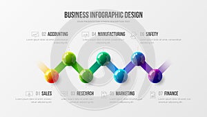 Amazing business infographic presentation vector illustration concept. Corporate marketing analytics data report creative design l