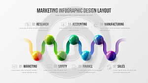 Amazing business infographic presentation vector illustration concept. Corporate marketing analytics data report creative design l