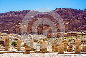 Amazing canyon of famous Petra, Jordan.