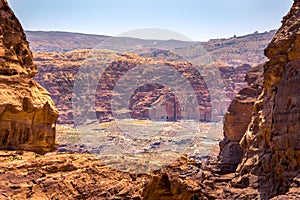 Amazing canyon of famous Petra, Jordan.