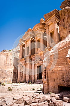 Amazing canyon of famous Petra, Jordan.