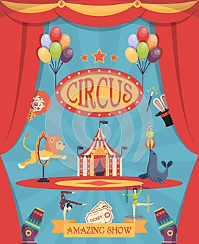 Amazing Circus Show Poster photo