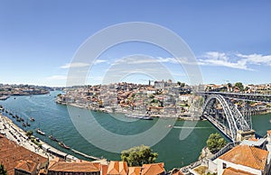 Amazing city of Porto with Eiffel`s bridge, Portugal