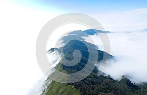 Amazing cloud and mountain landcape in Ta Xua, Vietnam