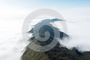 Amazing cloud and mountain landcape in Ta Xua, Vietnam