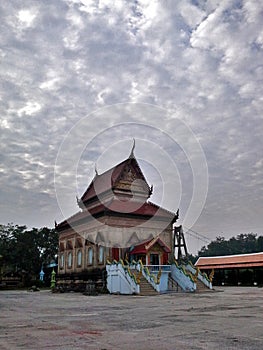 Amazing cloud at old Thai Temple , Songkhla , Thailand