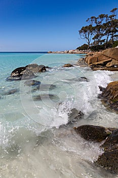 Amazing coastline at Binalong Bay Tasmania